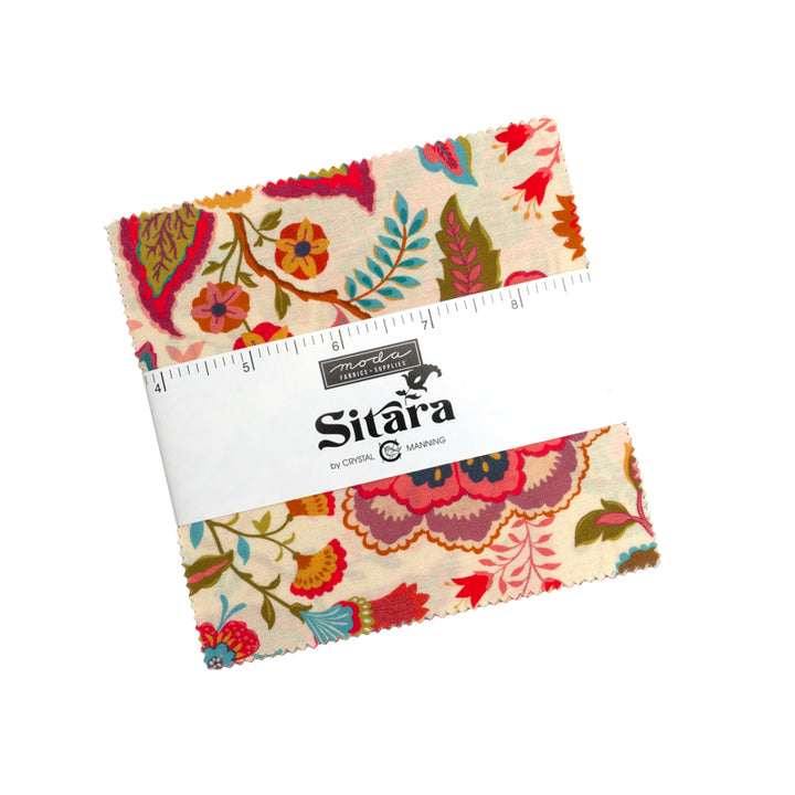 5" Cotton Fabric Charm Pack - Crystal Manning Sitara