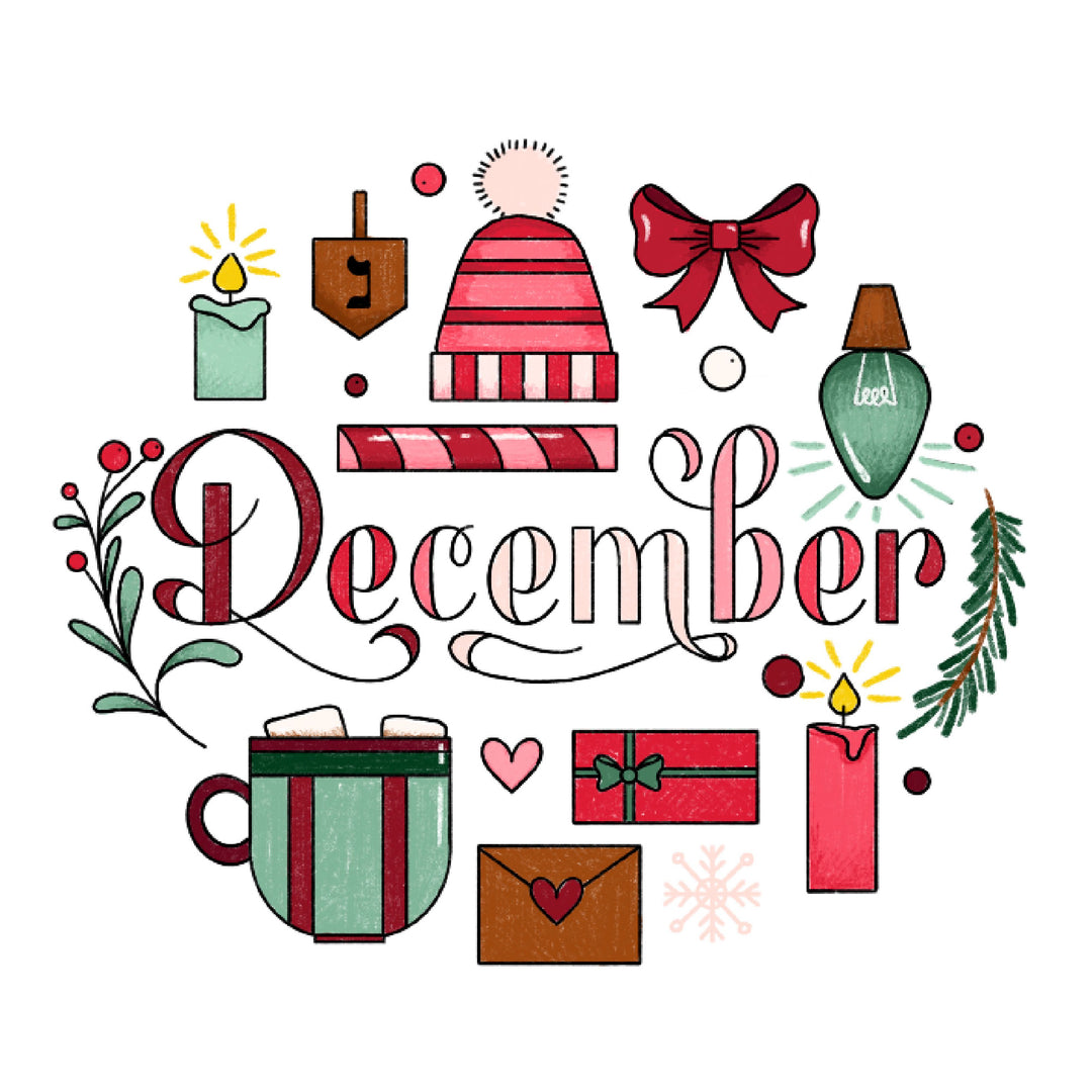 PDF EMBROIDERY PATTERN - December by Sarah Beth Timmons