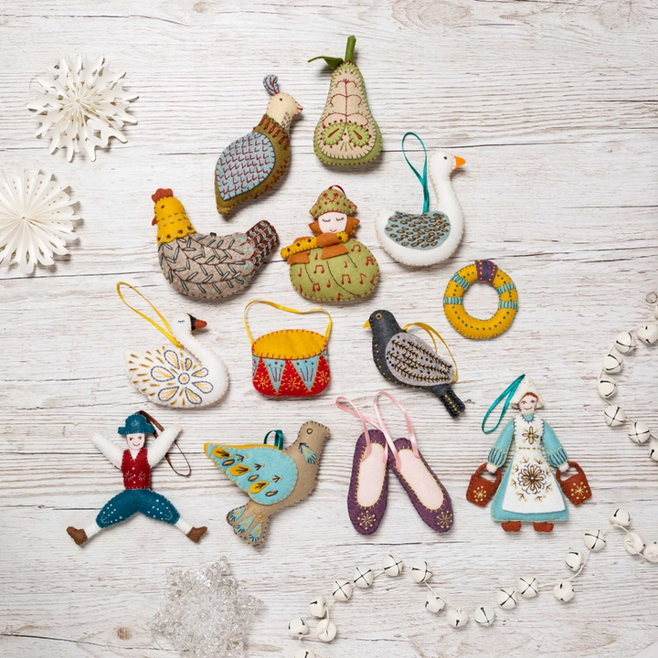 12 Days of Christmas Felt Ornaments Kit