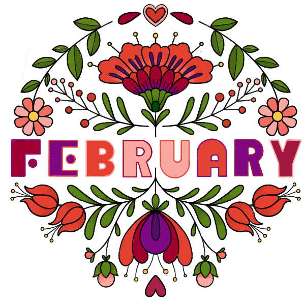 PDF EMBROIDERY PATTERN - February by Sarah Beth Timmons