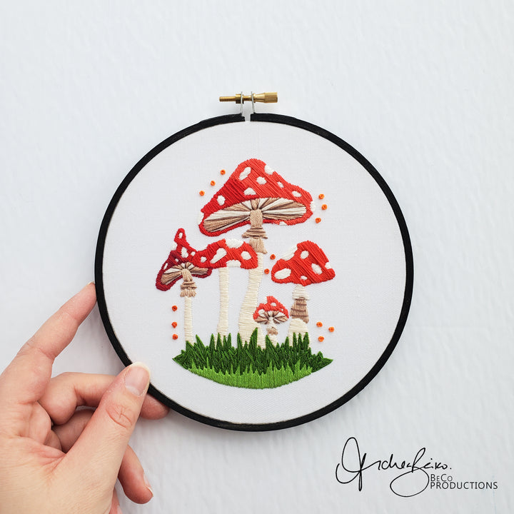 PDF PATTERN - Mushroom Bundle Embroidery Patterns