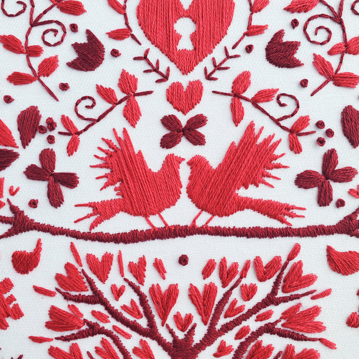 PDF PATTERN - Monochromatic Folk Art Series - February