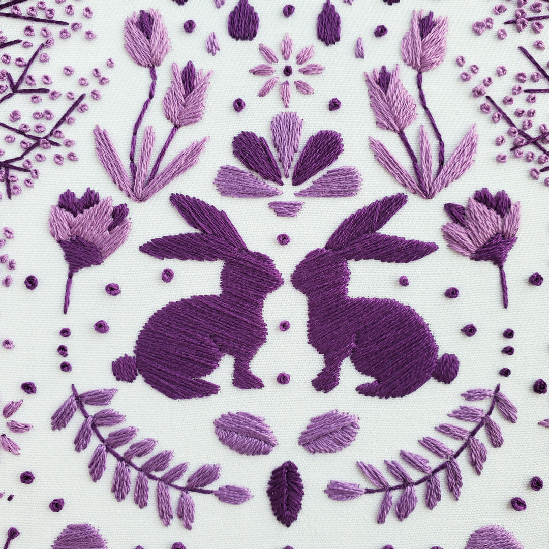 PDF PATTERN - Monochromatic Folk Art Series - April