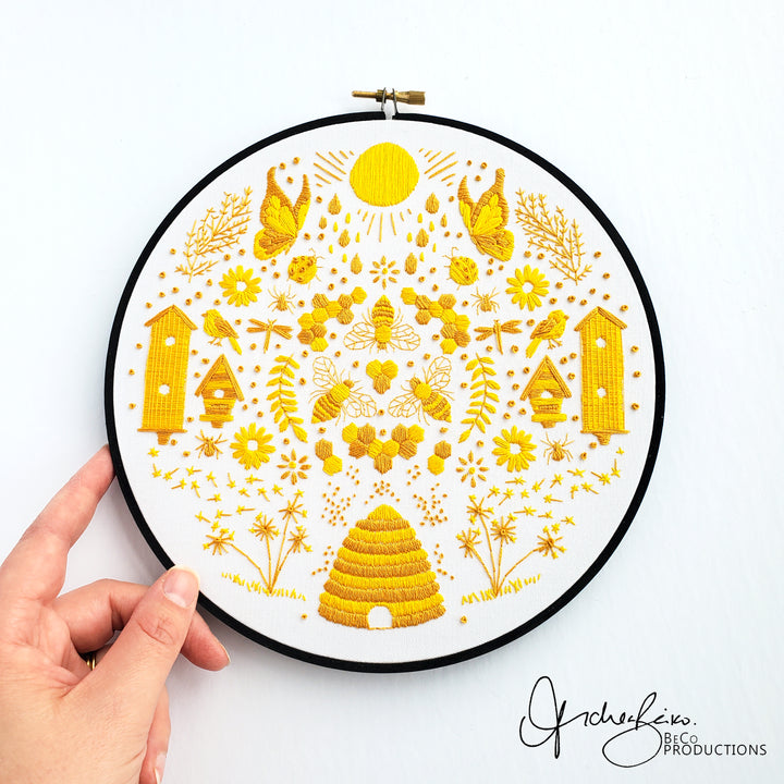 PDF PATTERN - Monochromatic Folk Art Series - May