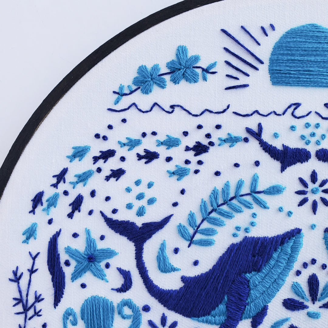 PDF PATTERN - Monochromatic Folk Art Series - June