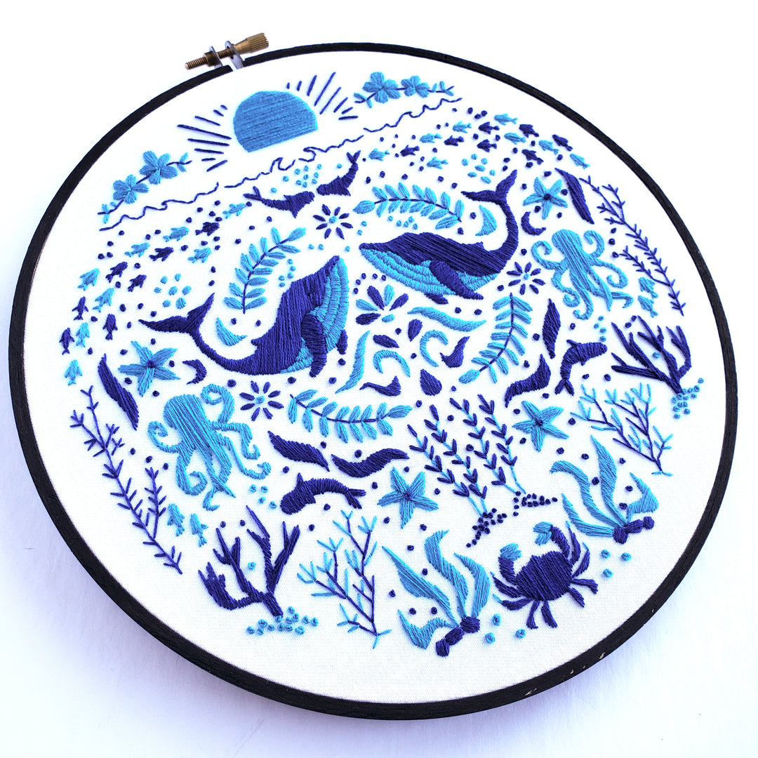 PDF PATTERN - Monochromatic Folk Art Series - June