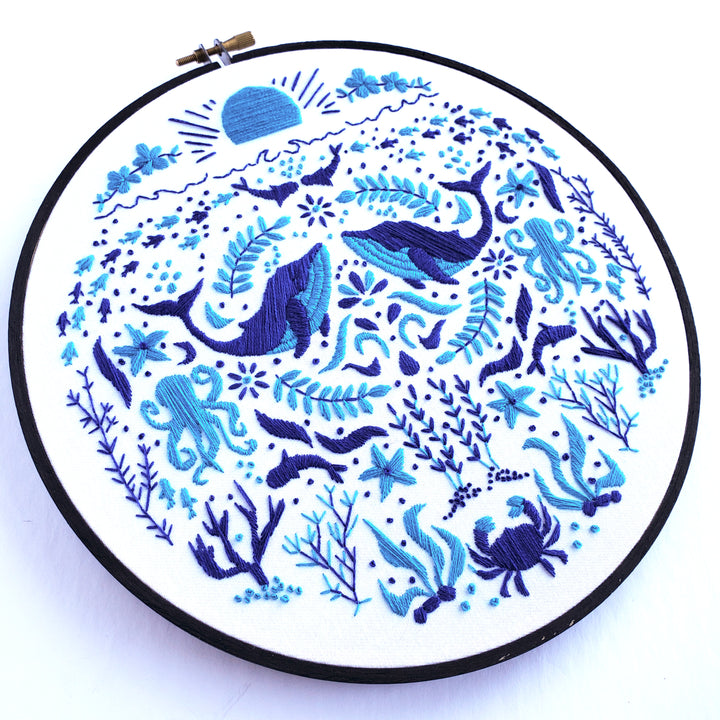 PDF PATTERN - Monochromatic Folk Art Series - June