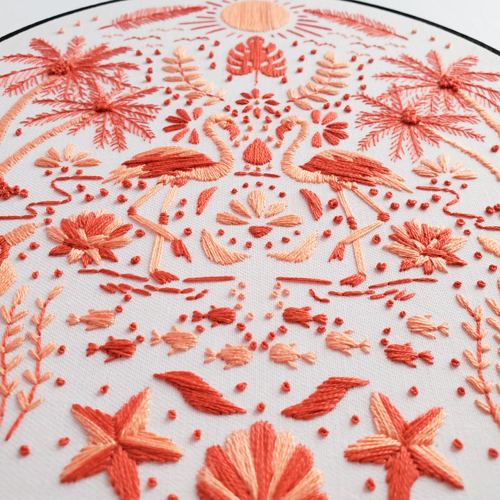 PDF PATTERN - Monochromatic Folk Art Series - July