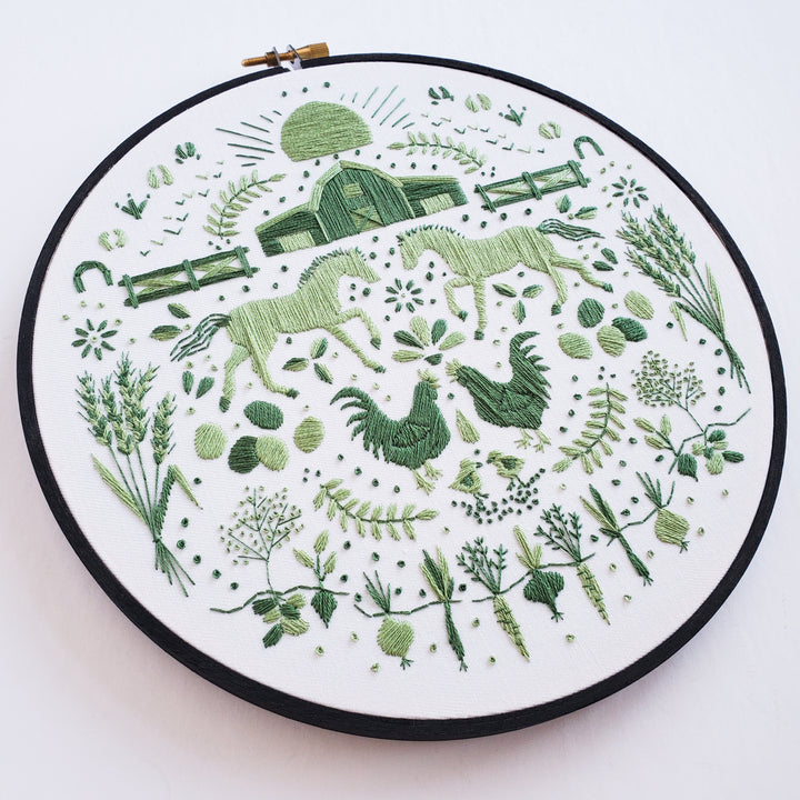 PDF PATTERN - Monochromatic Folk Art Series - August