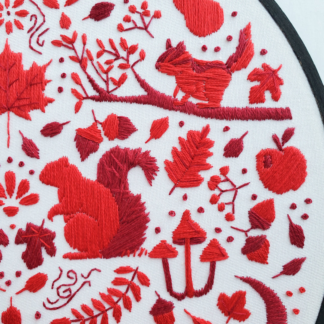 PDF PATTERN - Monochromatic Folk Art Series - September