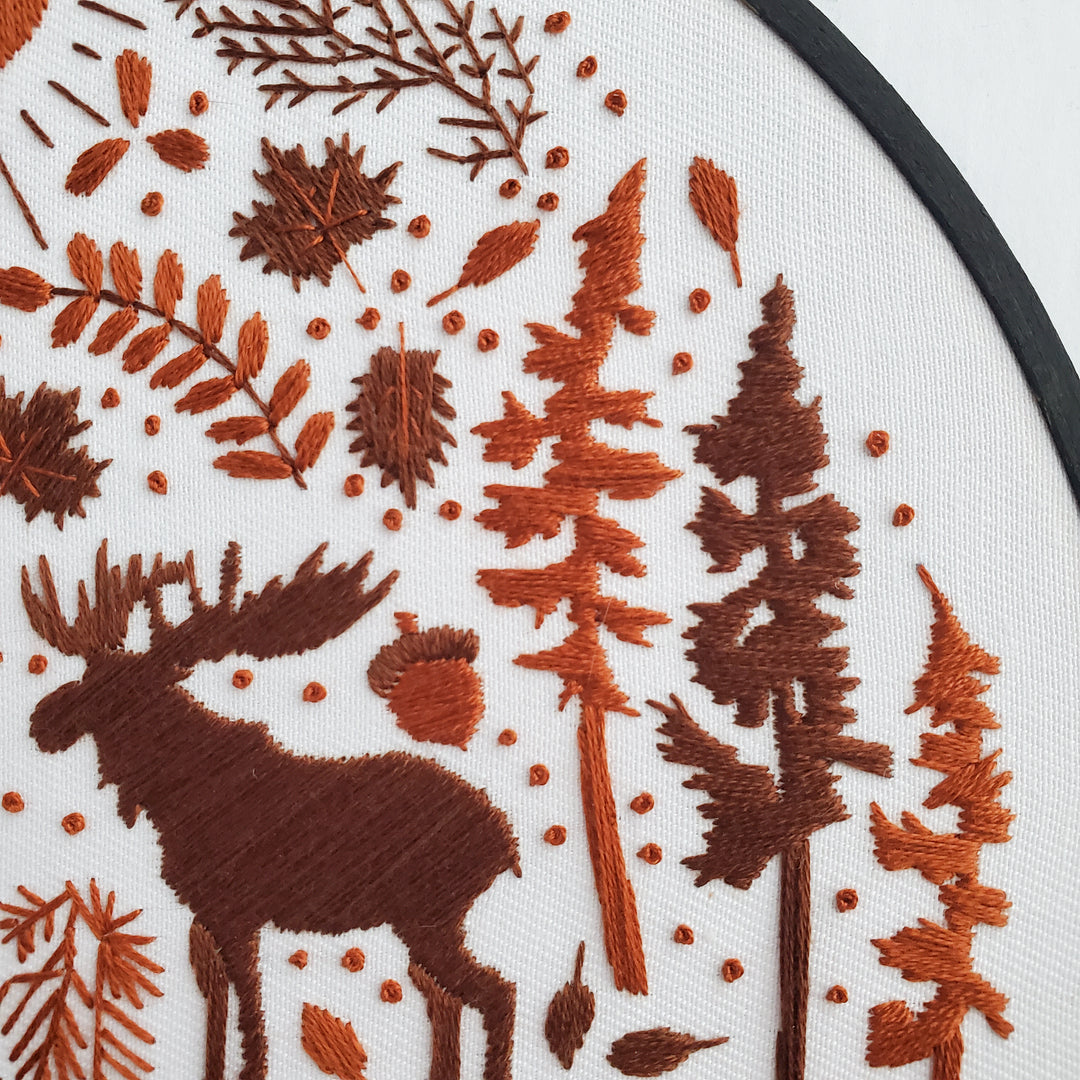 PDF PATTERN - Monochromatic Folk Art Series - November