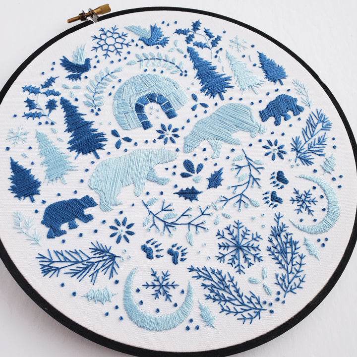 PDF PATTERN - Monochromatic Folk Art Series - December
