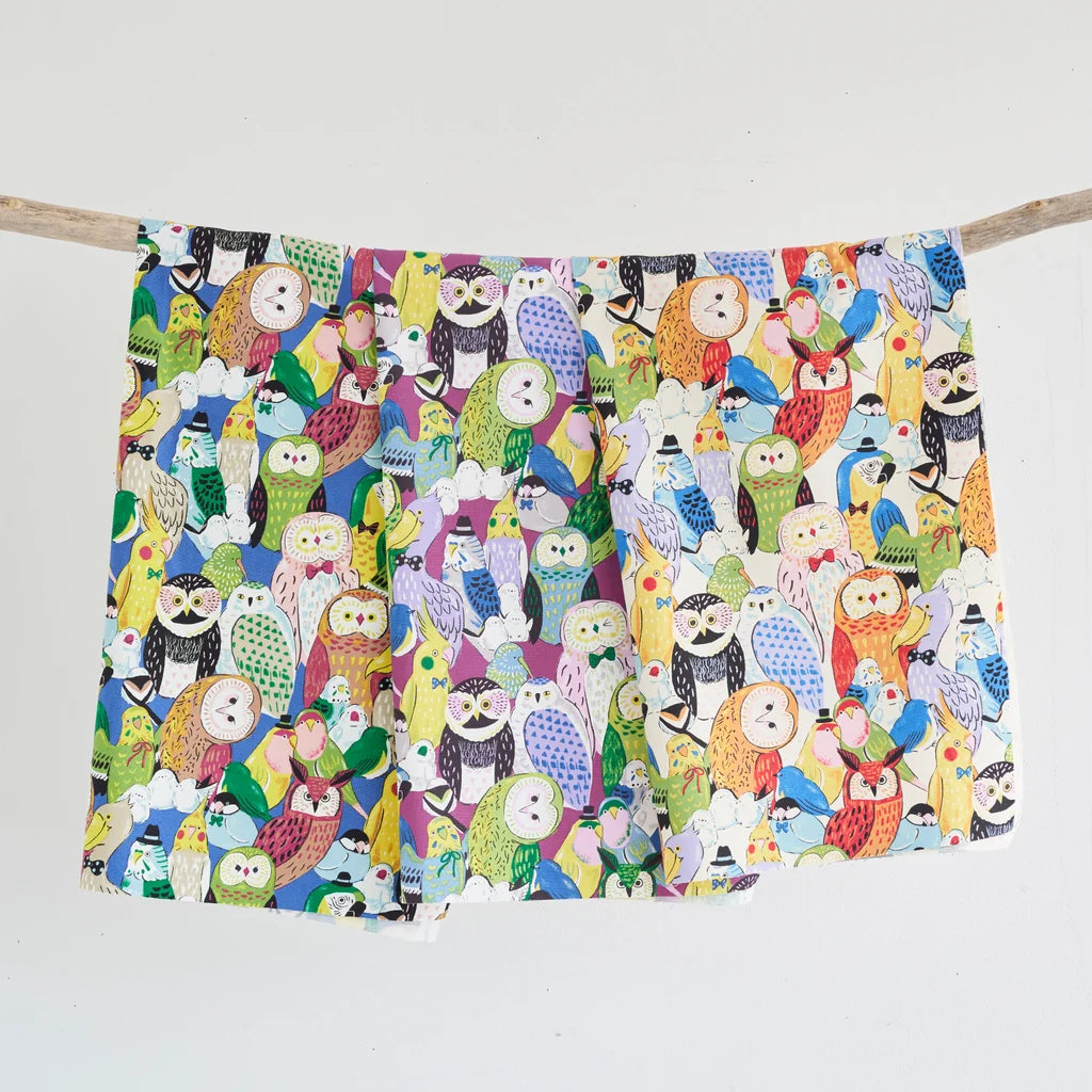 Japanese Cotton Oxford Fabric - Powerful Animal Birds (KOK502B)