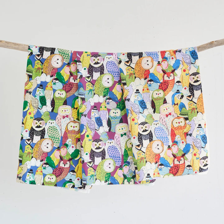 Japanese Cotton Oxford Fabric - Powerful Animal Birds (KOK502B)