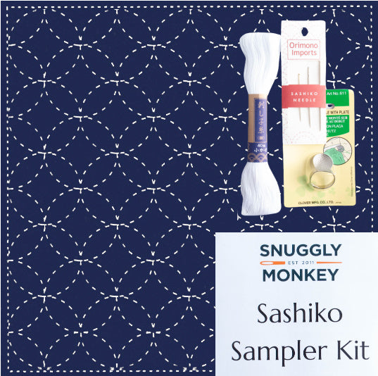 Shippo Tsunagi Complete Sashiko Kit – Snuggly Monkey