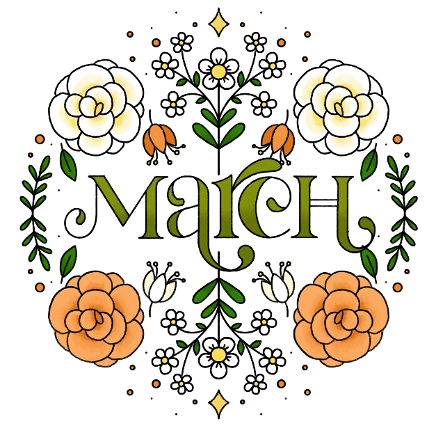 PDF EMBROIDERY PATTERN - March by Sarah Beth Timmons