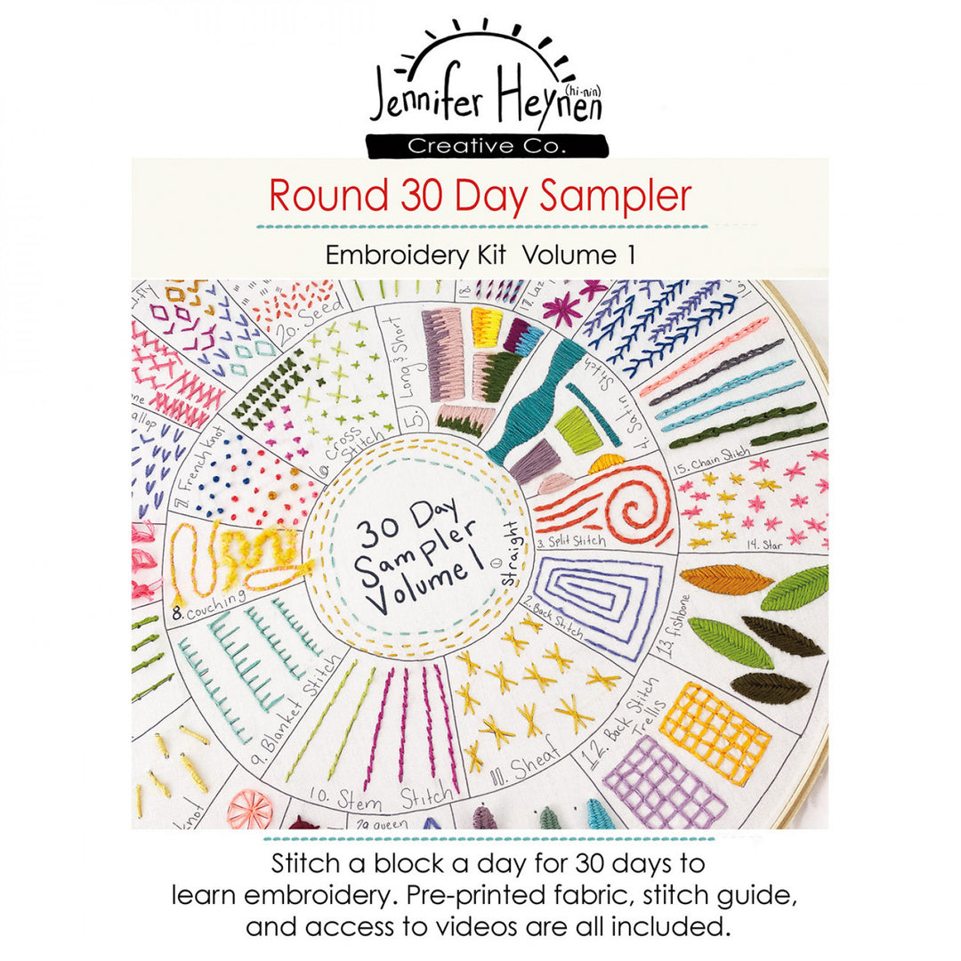 Round 30 Day Embroidery Sampler Volume 1