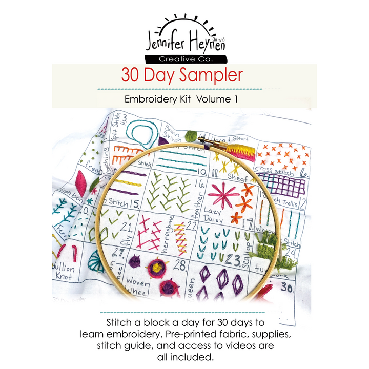 30 Day Sampler Volume 1 Embroidery Kit