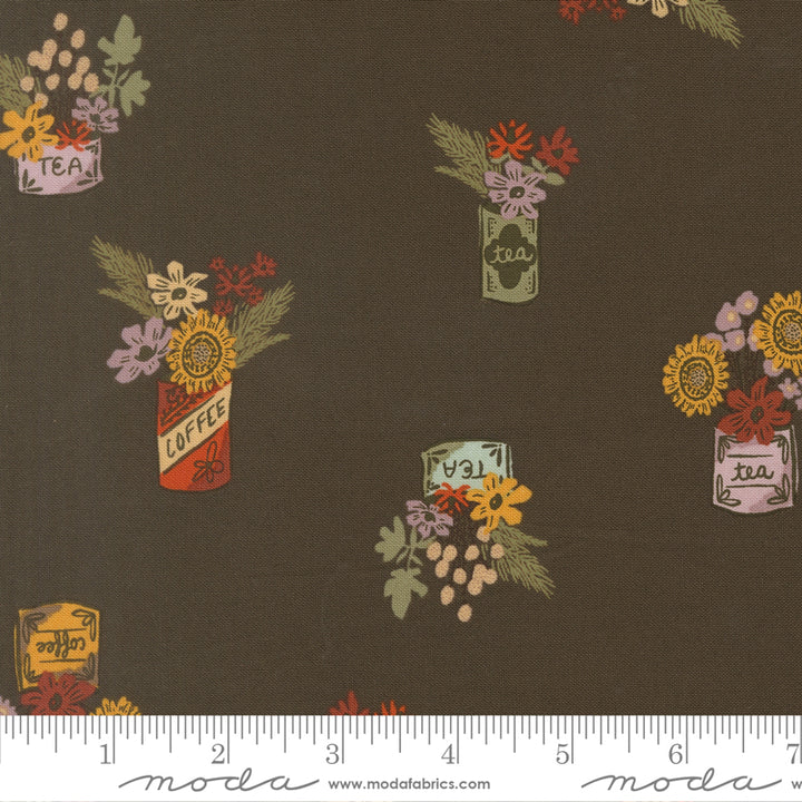 Fancy That Design House WINDFALL - Coffee & Tea Flower Cans in Dark Moss (MD65422)