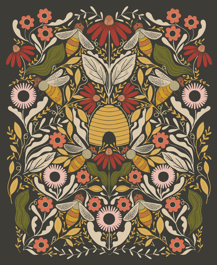 Gingiber Bee Garden Panel (2 Colorways Available)
