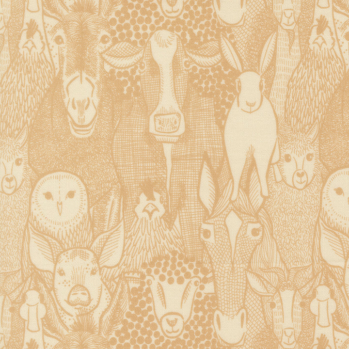 Gingiber The Henhouse Farm Animals in Hay Fabric (MD4843113)