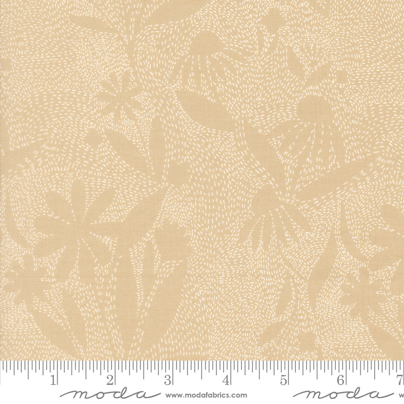 Gingiber Ladybug Whimsy - Stitched Florals on Natural (4844512)