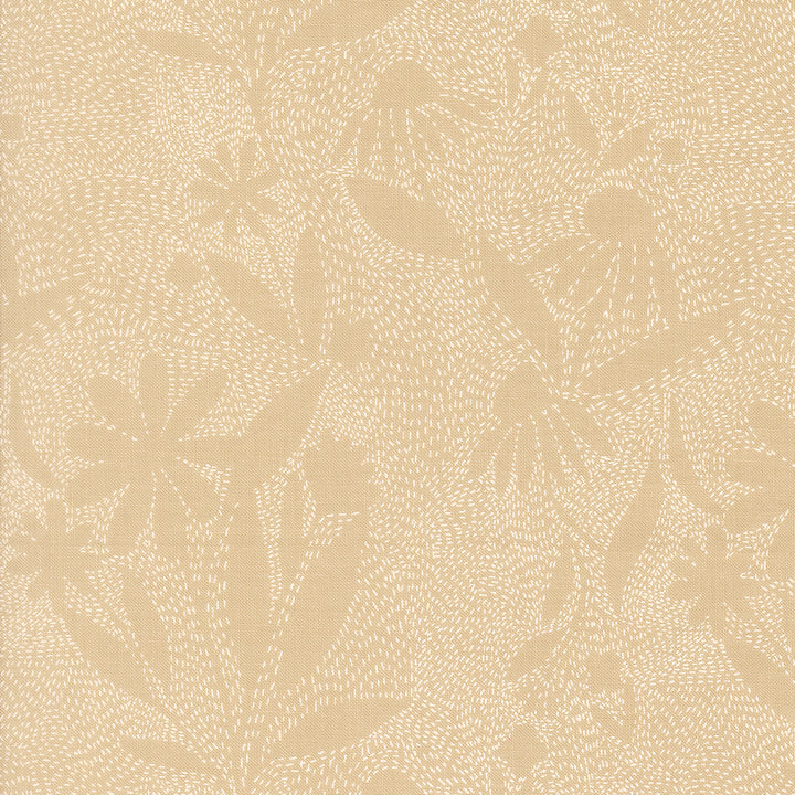 Gingiber Ladybug Whimsy - Stitched Florals on Natural (4844512)