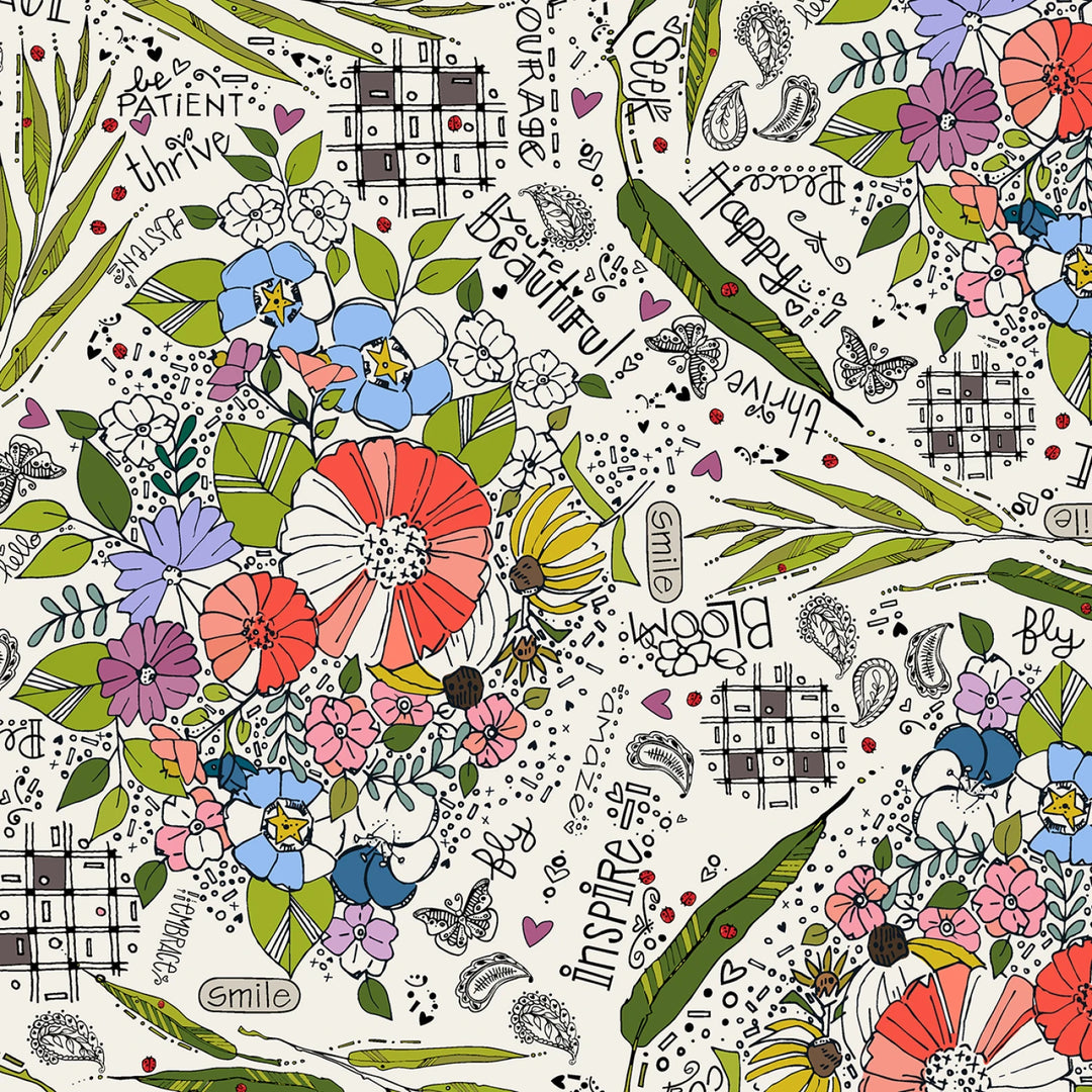 Kori Turner Goodhart Sway Cotton Fabric - Blooming Doodles in Multi (KTG7035)