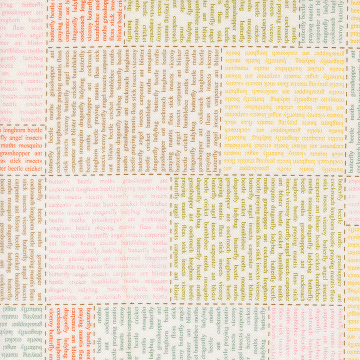 Sweetwater BUG COLLECTOR Cotton Fabric - Patchwork Text (M5573011)