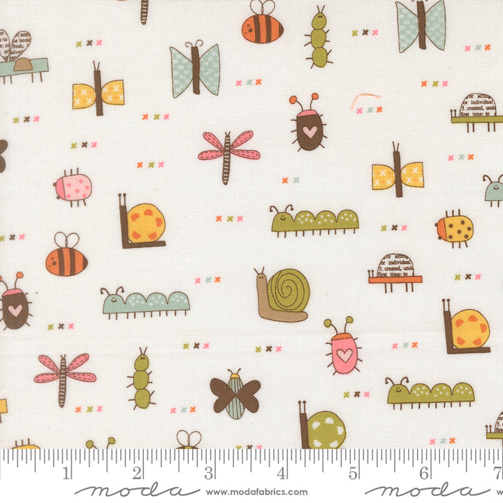 Sweetwater BUG COLLECTOR Cotton Fabric - Bugs on White (M5573111)