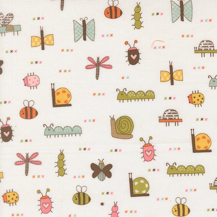 Sweetwater BUG COLLECTOR Cotton Fabric - Bugs on White (M5573111)