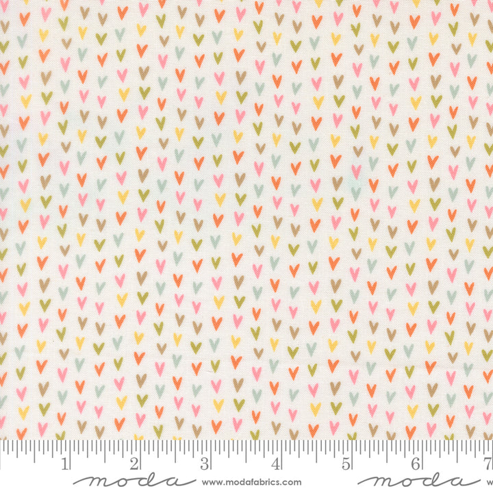 Sweetwater BUG COLLECTOR Cotton Fabric - Rainbow Doodle Hearts (M5573411)