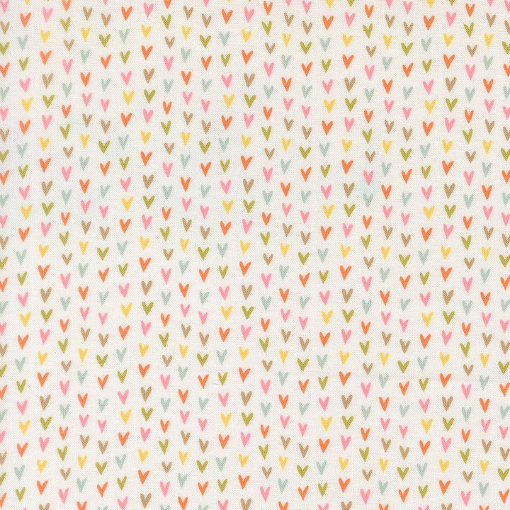 Sweetwater BUG COLLECTOR Cotton Fabric - Rainbow Doodle Hearts (M5573411)