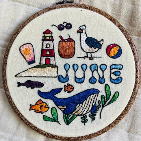 PDF EMBROIDERY PATTERN - June by Sarah Beth Timmons