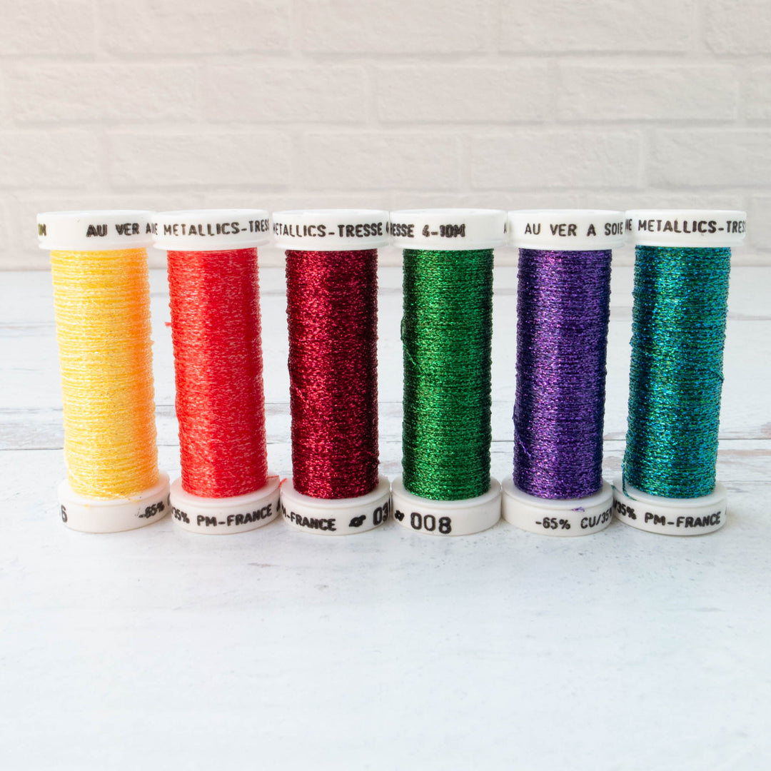 Au Ver a Soie Metallic Thread Pack - Rainbow