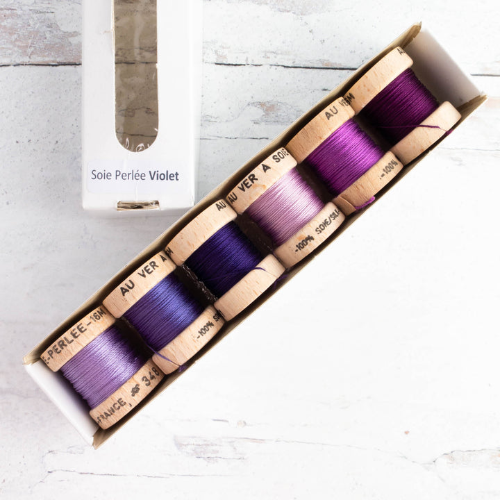 Soie Perlée Silk Perle Thread Set - Purples