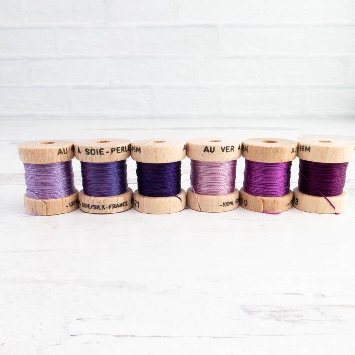 Soie Perlée Silk Perle Thread Set - Purples