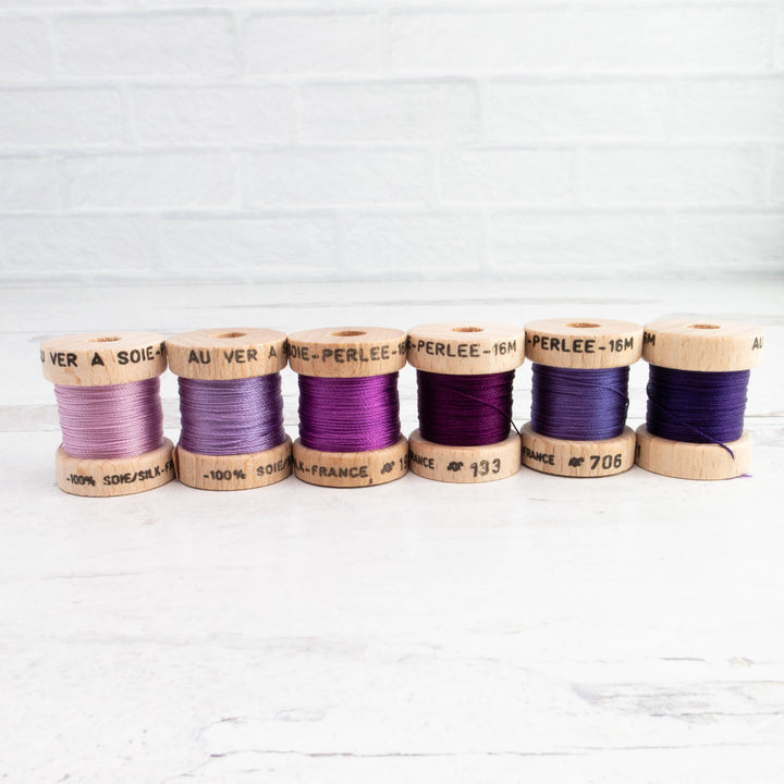 Soie Perlée Silk Perle Thread Set - Purples