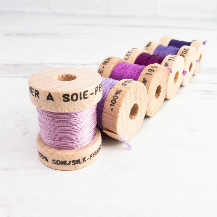Soie Perlée Silk Perle Thread Set - Purples