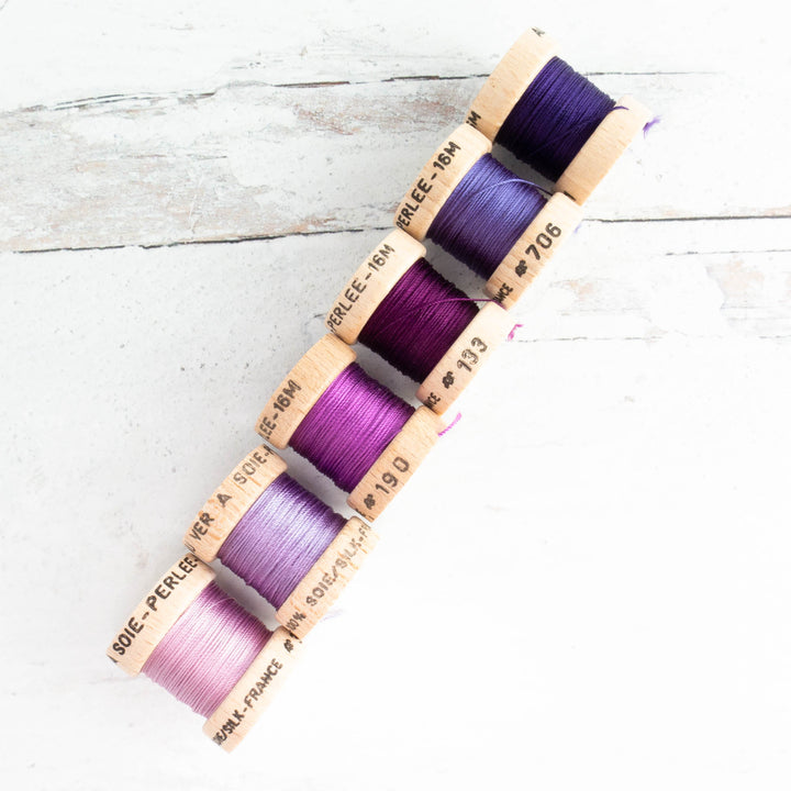 Soie Perlée Silk Perle Thread Set - Purples