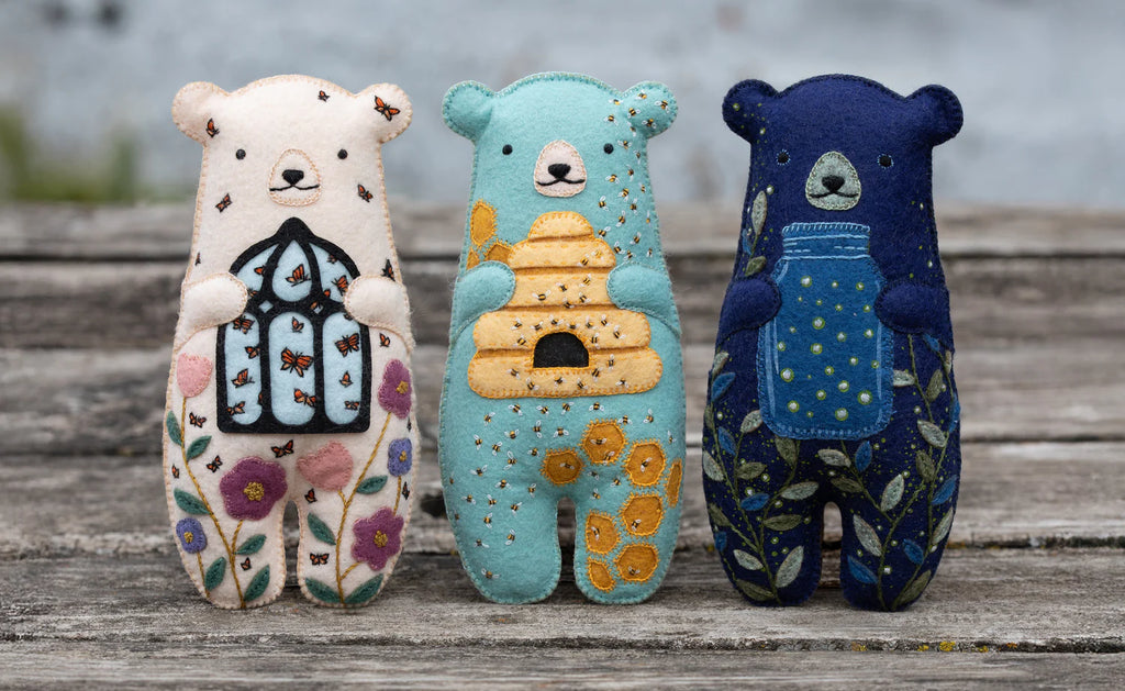 Felt Keeper Bear Embroidery Kit – Snuggly Monkey