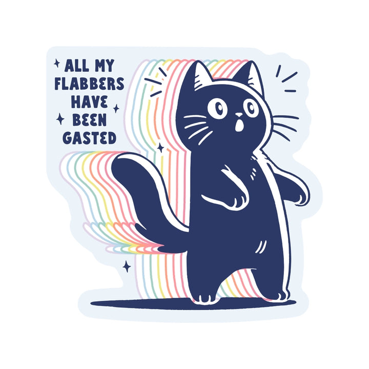 Flabbergasted Cat Vinyl Sticker