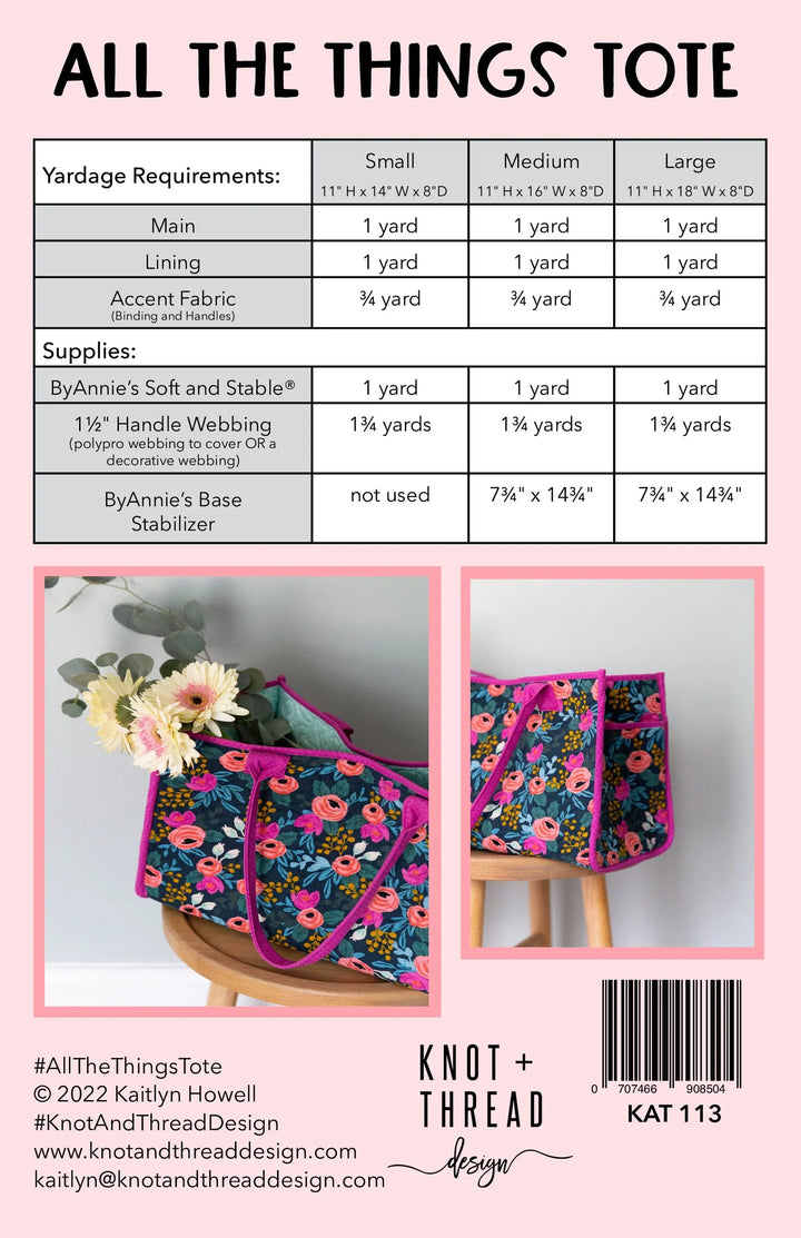 All the Things Tote Sewing Pattern