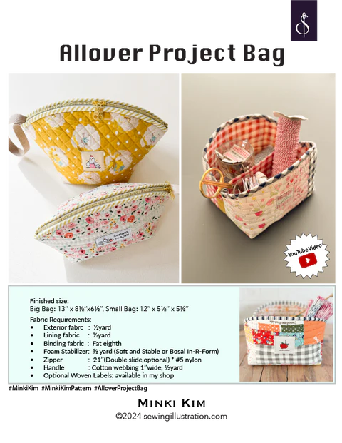 All Over Project Bag Paper Sewing Pattern