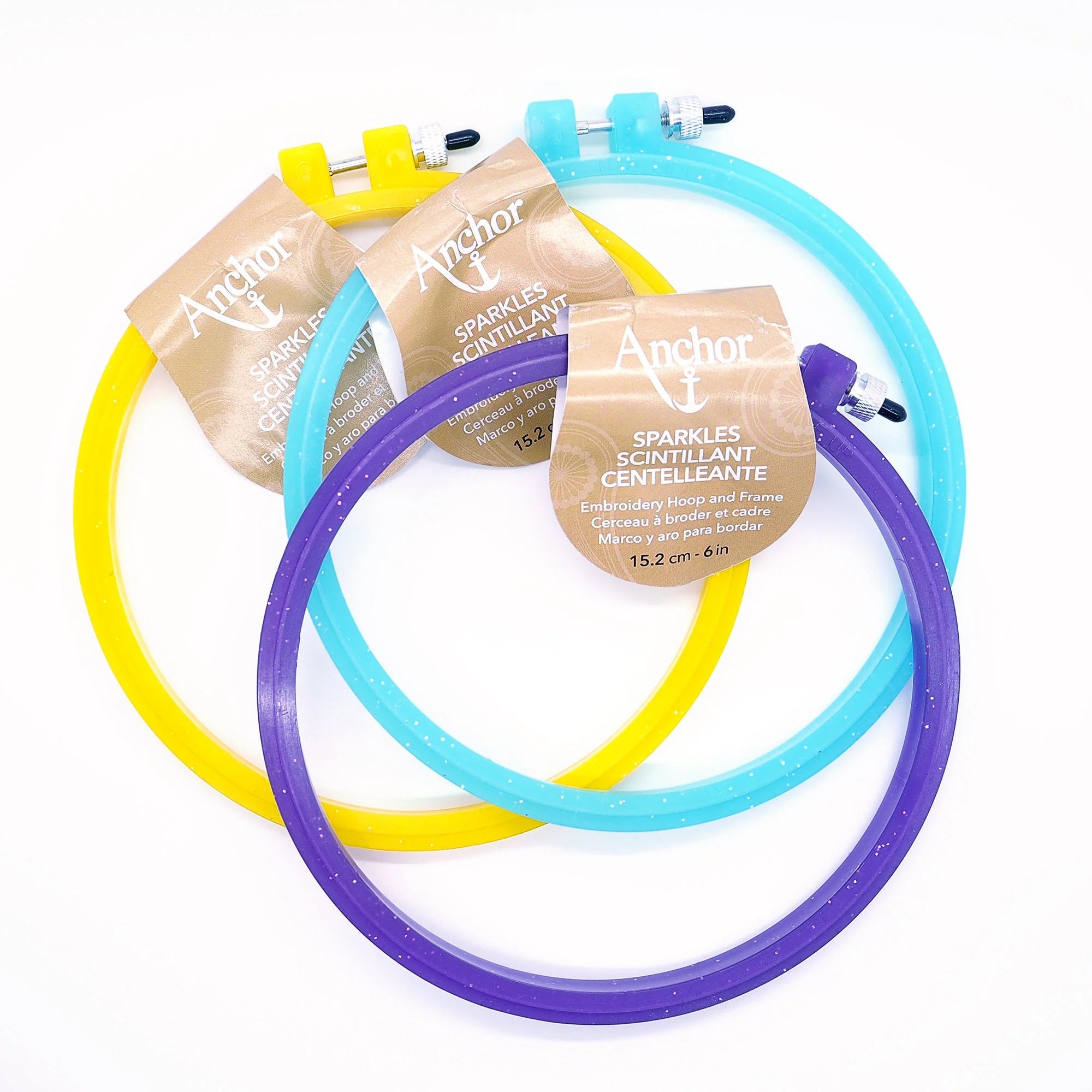 Sparkle Plastic Embroidery Hoops – Snuggly Monkey