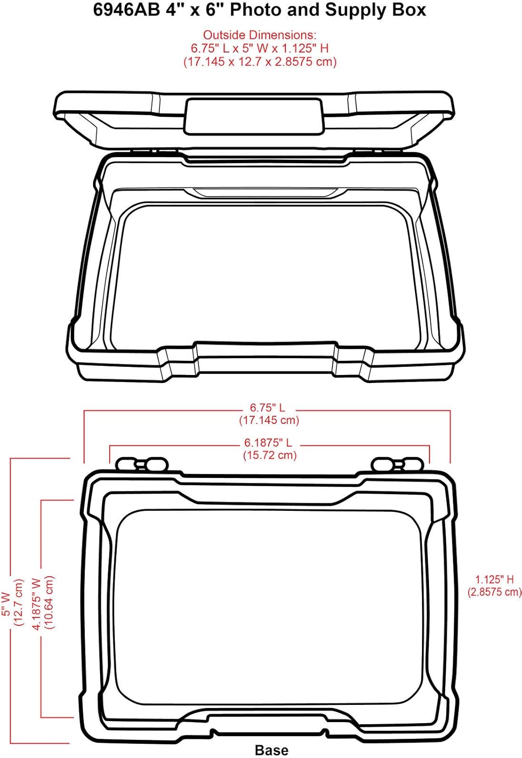 Essentials 4"x6" Plastic Storage Box