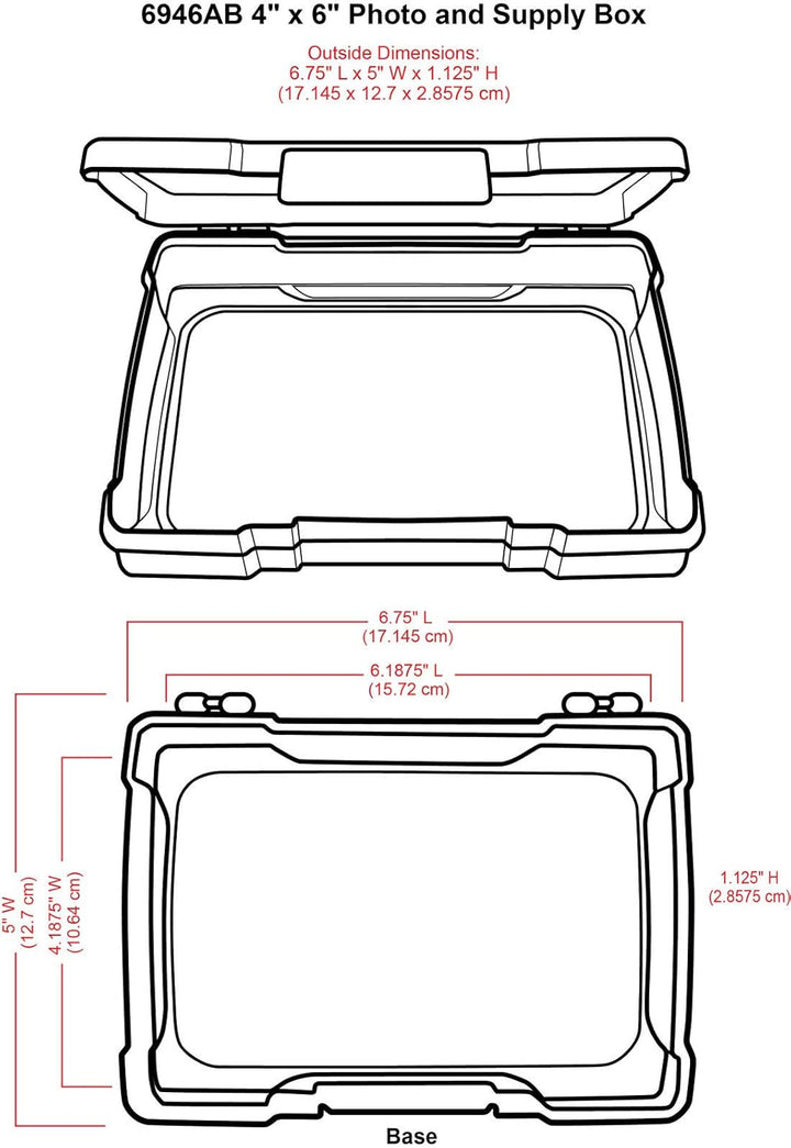 Essentials 4"x6" Plastic Storage Box