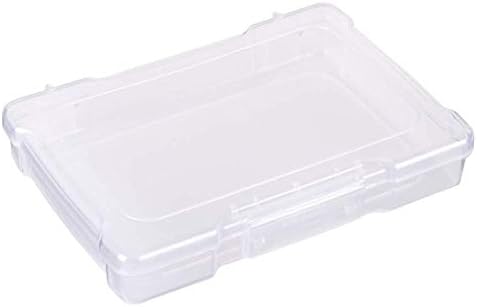 Essentials 4"x6" Plastic Storage Box in clear durable plastic, ideal for organizing embroidery thread, cross stitch supplies, and other needlework essentials.
