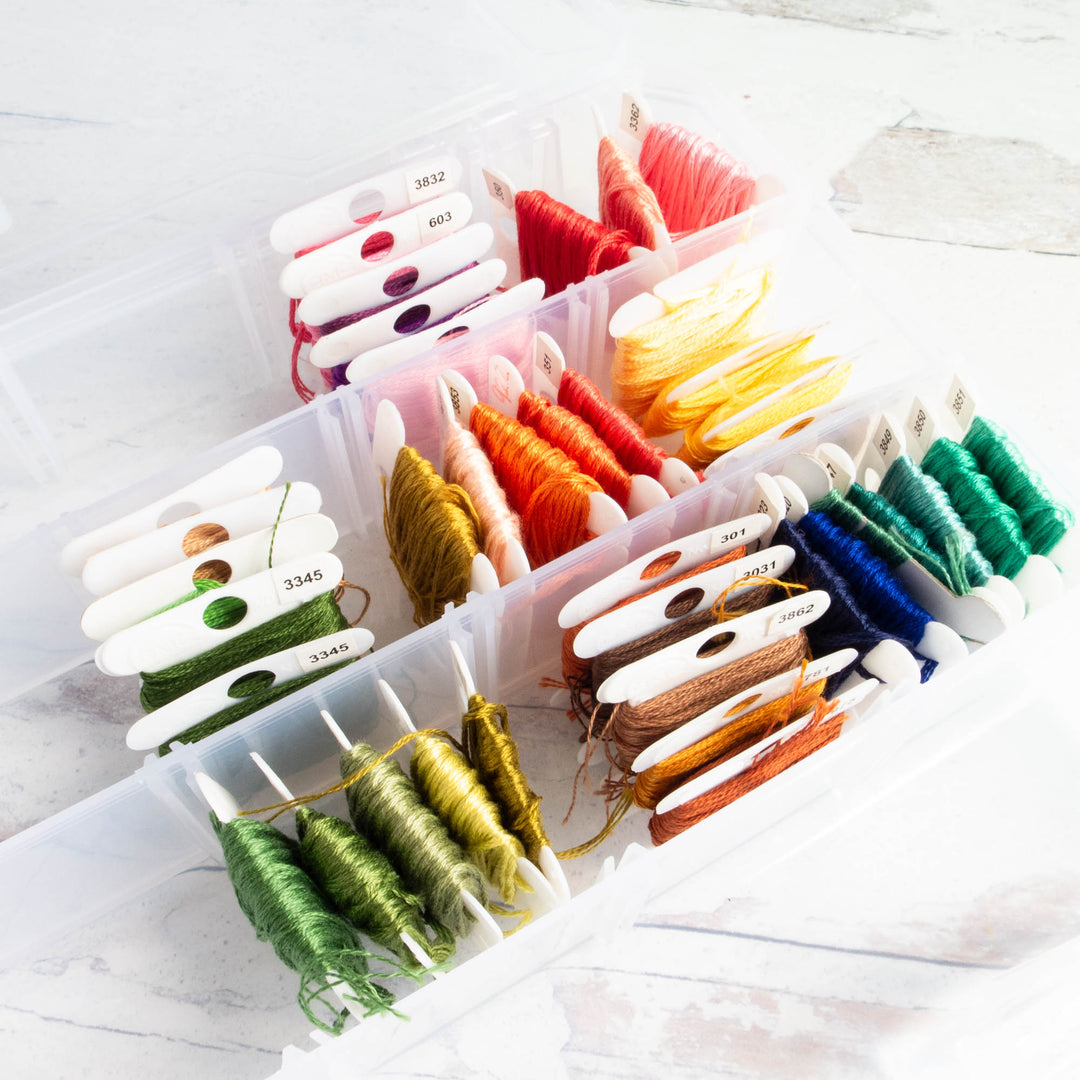 best tackle box for embroidery floss Floss Finder Embroidery Thread Storage Box – Snuggly Monkey