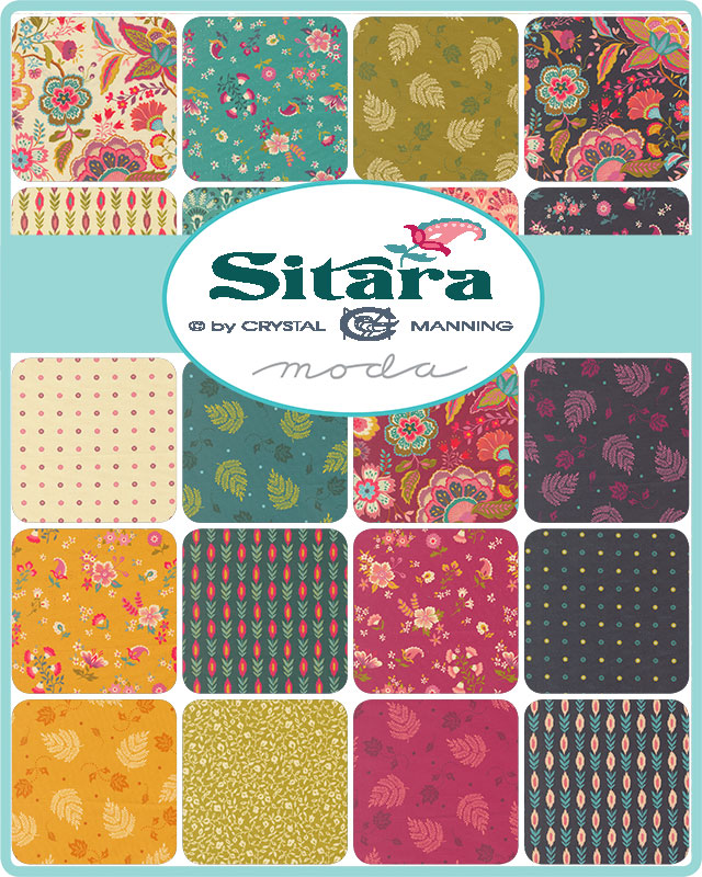 5" Cotton Fabric Charm Pack - Crystal Manning Sitara